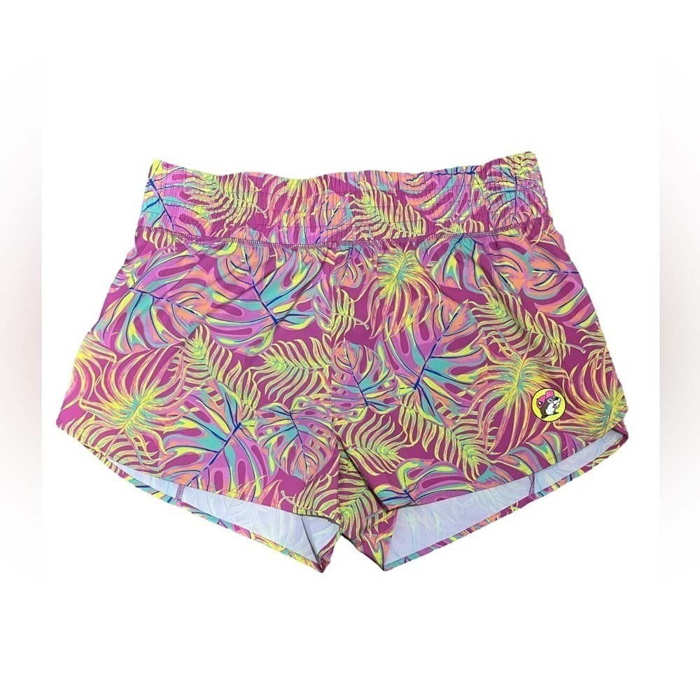 Buc-ee’s Neon Tropical Print Elastic Waist Shorts 2XL - Vibrant Summer